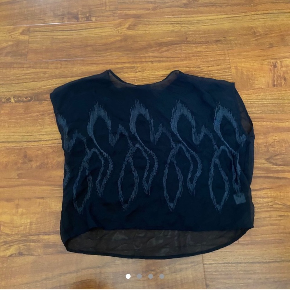 Oversized sheer blouse
